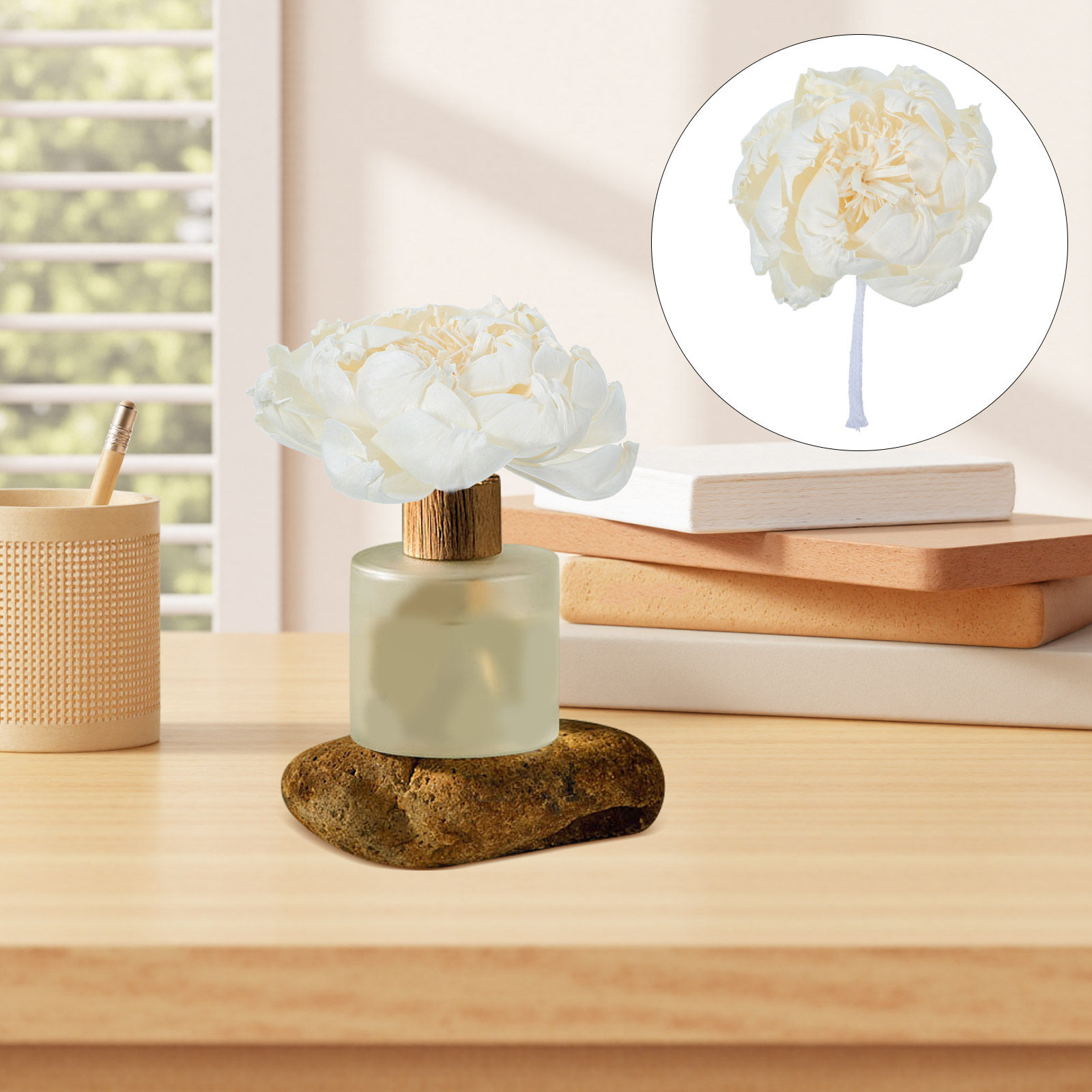 Home Fragrance Usa - Pioenroos Geurverspreider 12Cm Kunstmatige Pioenrozen Bloemgeurende