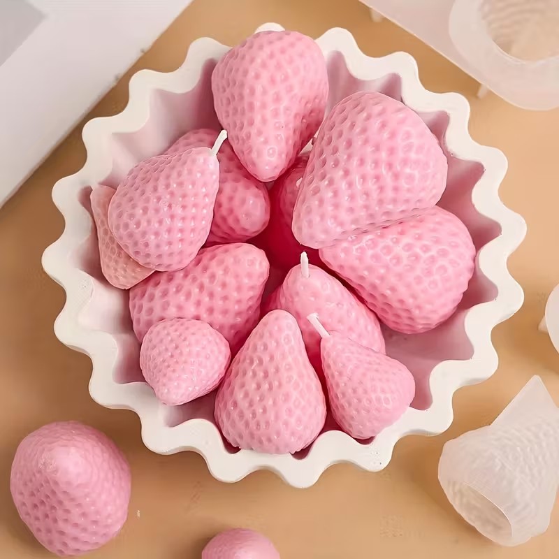 Aardbei siliconen kaarsvorm vo - Home Fragrance Gift recensie en prijs